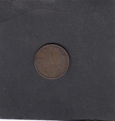 Beschrijving: 1 Cent WILHELMINA 